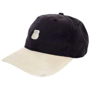 Vintage Ashworth Golf Cap Hat Adjustable Strapback One Size Black‎ Cotton